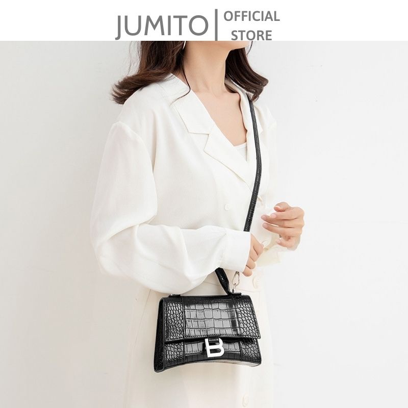 Túi xách nữ đeo chéo chữ B có quai xách size 20 siêu xinh JUMITO SA110