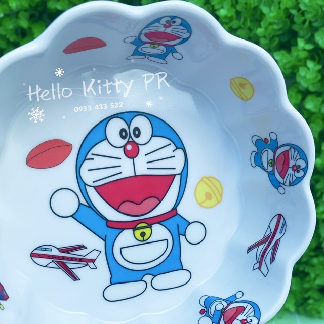 Chén dĩa lòng sâu Hello Kitty Doremon Doraemon