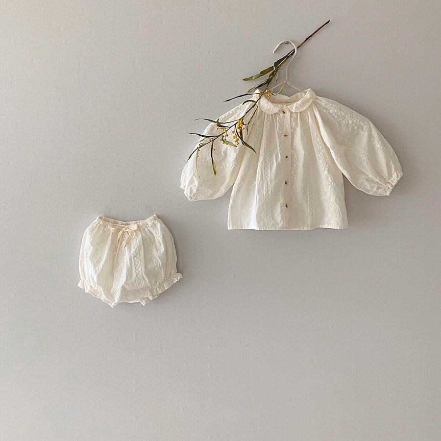 Bộ áo tay dài / tay ngắn + quần sọt thời trang Hàn Quốc MzM1 cho bé gái