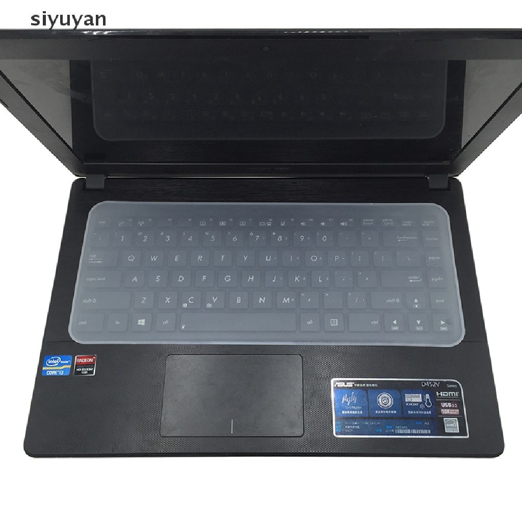 Miếng dán bảo vệ bàn phím laptop 13"14"15"17" bằng silicon trong suốt