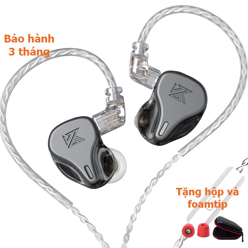 [NC] Tai Nghe KZ DQ6 6 Dynamic Hifi In Ear | Chuyên nghe tạp Vocal Pop Classical Pop | Có Mic | Vỏ Trong suốt