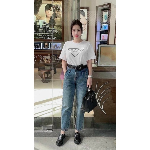 Áo phông dấu quần chữ P ra da - hàng Quảng Châu