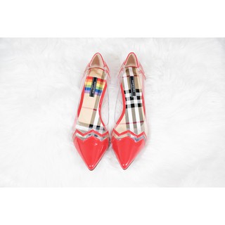 [Giày xinh toàn quốc] Giày bệt, đế bằng, kiểu búp bê, da bóng, trong suốt mã 411, cao 2cm (3)