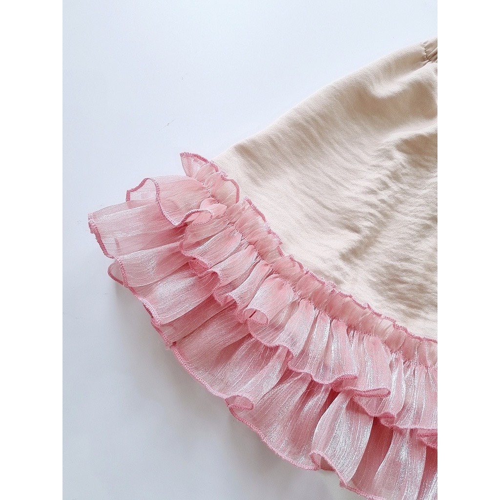 (10-25kg)Set Áo Dài cách tânTay Voan Bèo Hàng Thiết Kế Siêu Đẹp cho bé gái(ảnh thật)