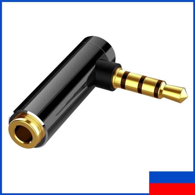 Đầu cắm tai nghe hình chữ L góc phải 90 độ 3.5mm chuyên nghiệp