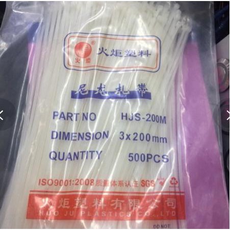 Dây thít( nylon cable) 3x200mm 500 sợi/túi