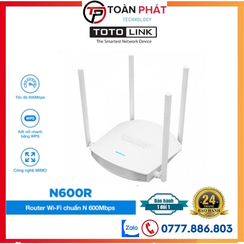 Modem wifi totolink N600r, model wifi phát tốc độ 600Mpb, Wifi 5G