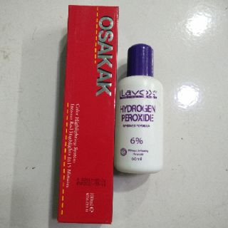 Thuốc nhuộm tóc màu đỏ tím tặng oxy và bao tay