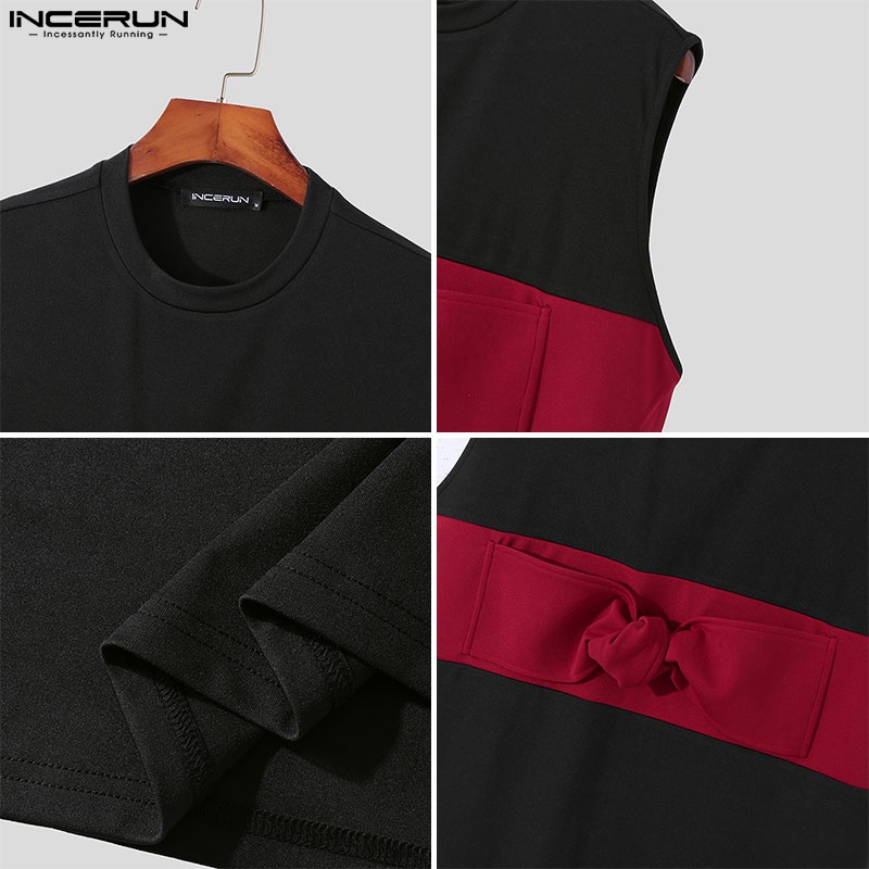 INCERUN Áo Thun Ba Lỗ Thời Trang Dành Cho Nam