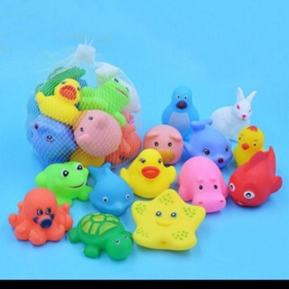 ĐỒ CHƠI NHÀ TẮM PHÁT TIẾNG KÊU 6 MÓN - CON VẬT PHÒNG TẮM CHO BÉ - ĐCPT