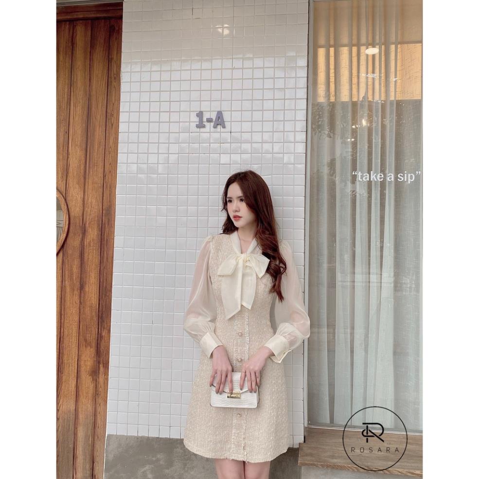 VÁY DẠ TWEED PHỐI TƠ THIẾT KẾ CÓ LÓT VM87 $