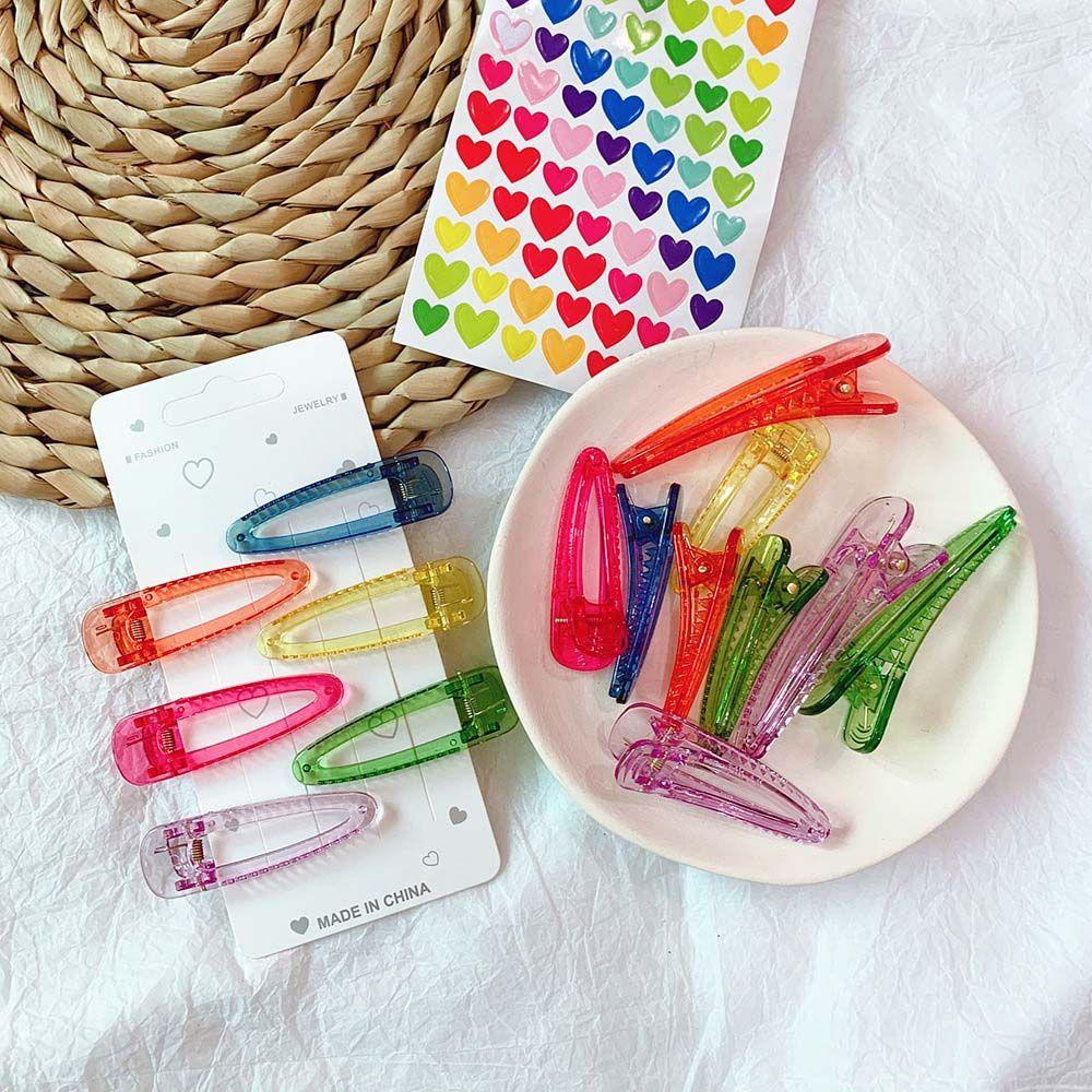 Kẹp Tóc Mỏ Vịt Bằng Nhựa Trong Suốt Lấp Lánh Cho Nữ