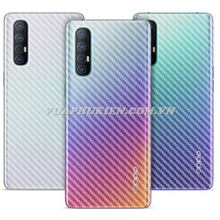 Tấm dán vân Carbon 3D mặt lưng cho Oppo Reno 10x Zoom, Reno3 Pro, Reno3, Reno2 F, Reno2 Z, Reno2, Reno, Realme X
