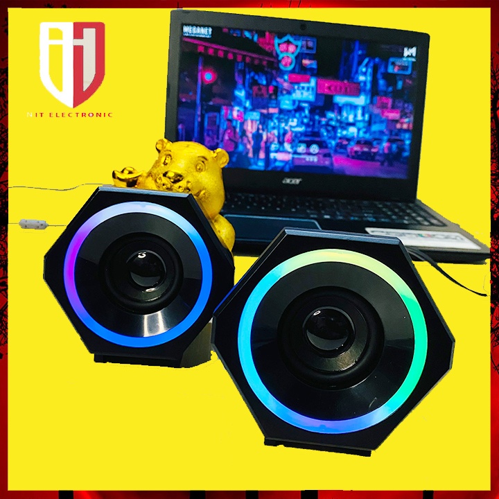 Loa gaming máy tính để bàn có dây Kisonli L-6060 Loa vi tính pc laptop led RGB Đẹp bass mạnh