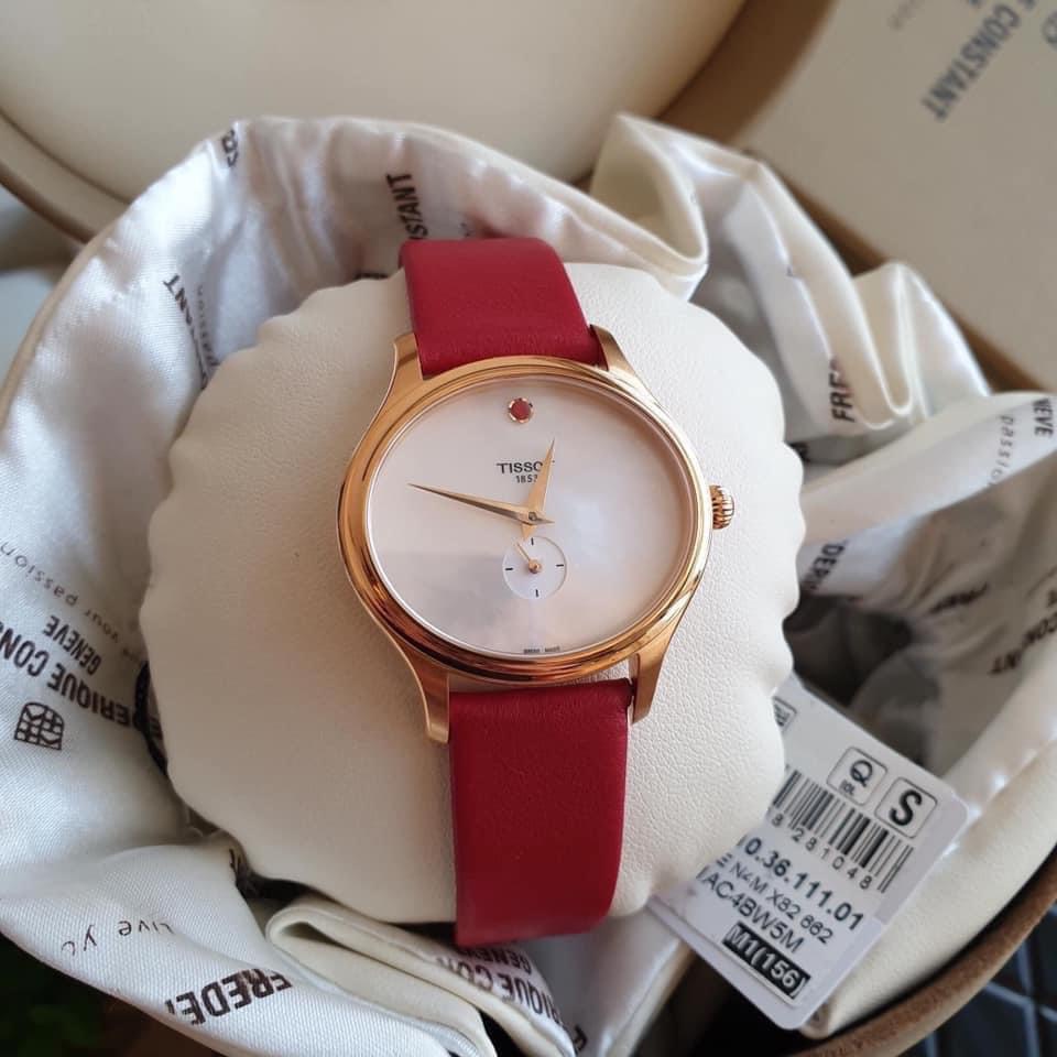 Đồng hồ nữ chính hãng Tissot Bella Ora T103.310.36.111.01 - Máy quartz pin Thụy Sĩ - mặt Kính Sapphrie- Dây da