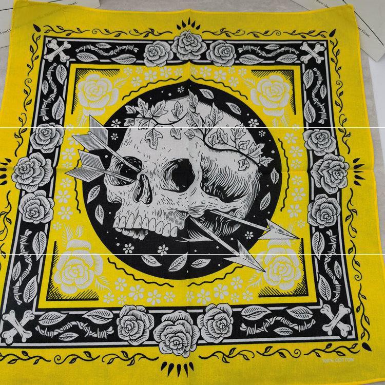 Khăn vuông Bandana họa tiết Skull Spailey tùy chọn ORIFAKE