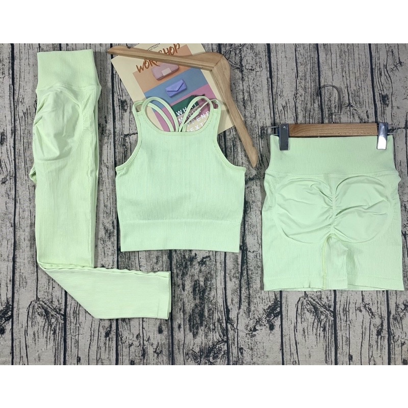 bộ đồ tập botee pastel 2 dây chéo cao cấp