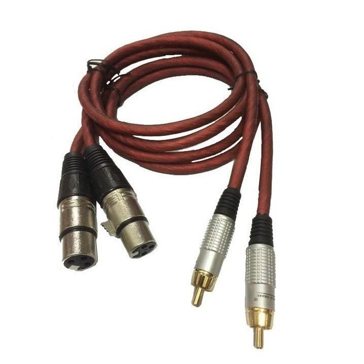 Dây Canon Cái Ra AV Hoa Sen  Dài 80cm Kết Nối Vang - Âmly - Lọc Xì - Nâng Tiếng - Mixer - Cục Đẩy