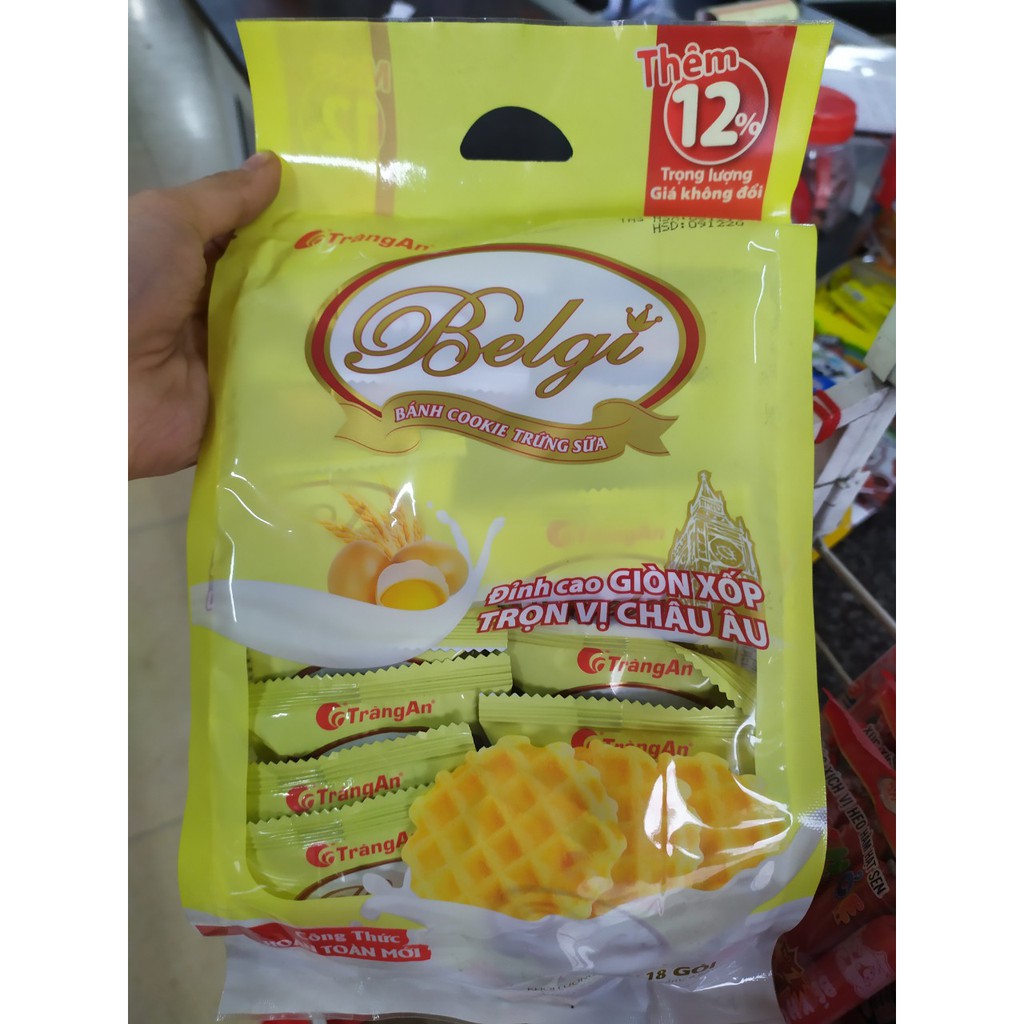 Bánh trứng nướng Belgi tràng an gói 222g