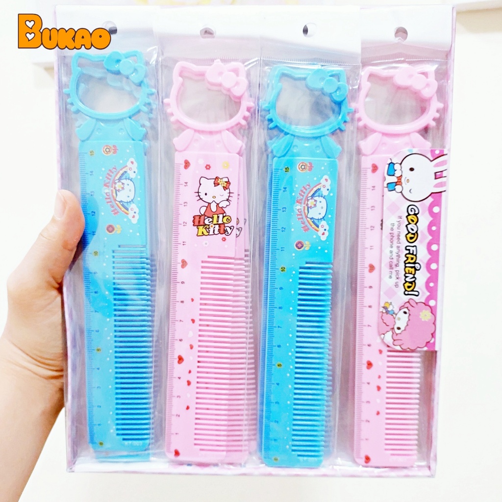 Thước kèm lược 2 in 1 dễ thương cho bé