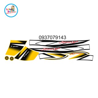 [SHIN DECAL] Tem xe jupiter V vàng đen