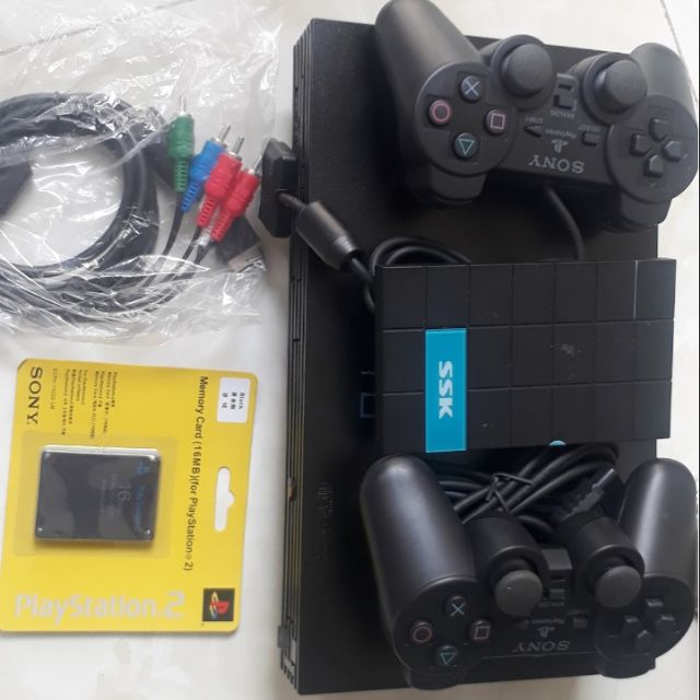 Máy Game sony PS2 Playstation: Ổ cứng rời 160G, 2 tay bấm mới,  save, phụ kiện. Chơi 6000 game