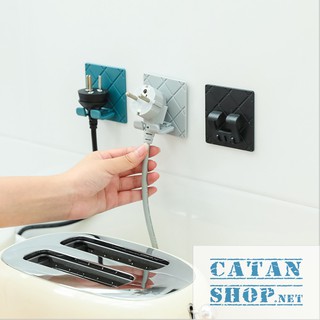 Móc dán tường kẹp giữ đầu dây điện gấp gọn, treo vật dụng nhà bếp, phòng tắm siêu gọn gang,tiện lợi GD317-TreoDDien-Mau