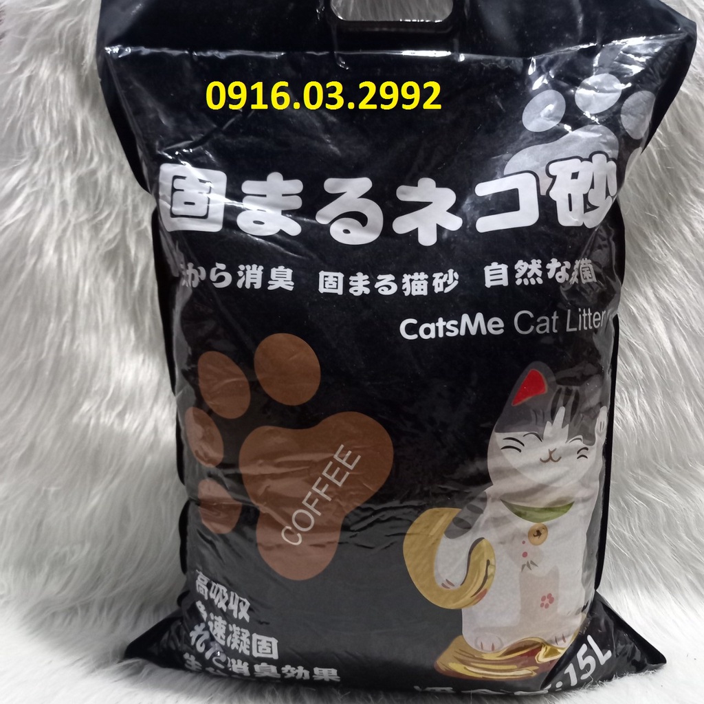 Cát vệ sinh cho mèo 15L, Cát vệ sinh khử mùi vón cục Catsme 15L