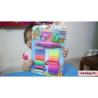 Đất nặn ( 5 màu, 8 màu, 10 màu, 12 màu, 24 màu ) có khuân + cây lăn