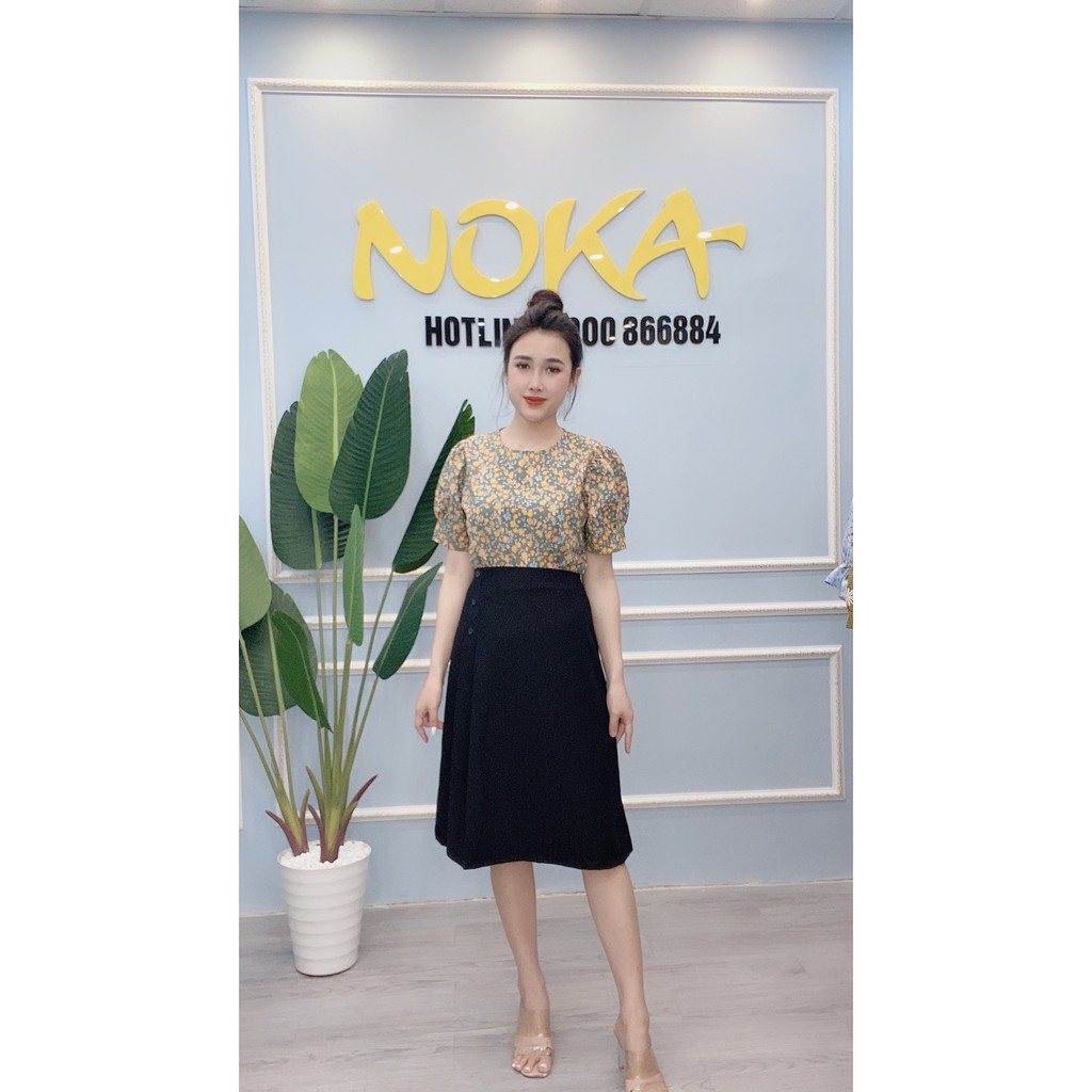 Áo sơ mi nữ Công Sở tay ngắn Hoa Nhí dáng rộng thời trang chất mát NOKA A28 | BigBuy360 - bigbuy360.vn