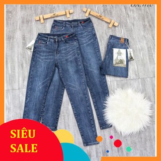 Quần Jean Nữ Thêu Cạp Lưng Cao Tôn Dáng