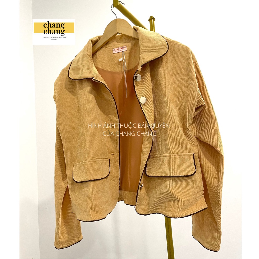 [HÌNH THẬT] Áo Khoác Nữ Nhung Tăm 2 Lớp Mềm Mịn, Áo Khoác Nữ Cao Cấp Thiết Kế | CHANG CHANG