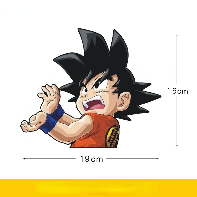 Chống Thấm Phản Quang!Miếng Dán Trang Trí Xe Ô Tô Hình Dragon Ball Hình Dán Xe Goku Super Saiyan. Vỏ Cào