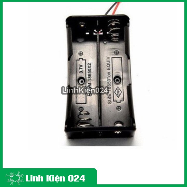 Bộ 2 Hộp Đế Đựng Pin 3,7V 18650 Nối Tiếp 2 Pin