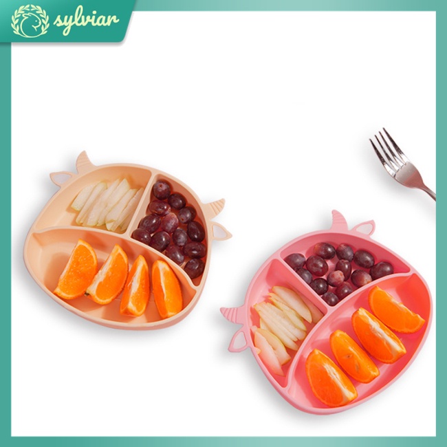 Khay Đựng Thức Ăn Cho Bé Bằng Silicon Chống Trượt Thiết Kế Hình Hoạt Hình Dễ Thương