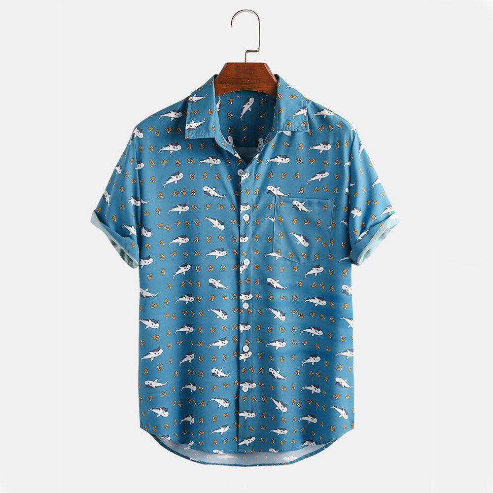 Áo sơ mi nam DOUBLE'D tay ngắn vải lụa SLF0102 | BigBuy360 - bigbuy360.vn