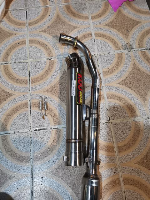 Pô xe máy kou inox không nỉ full cổ cho dream Wave sirius