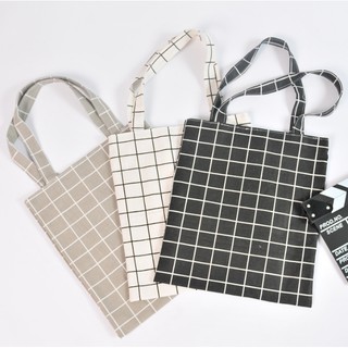 Túi tote vải kẻ caro thân thiện môi trường