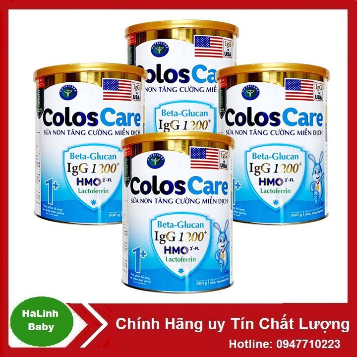 Combo 4 lon Sữa Non ColosCare 1+ 1200igG [800g]