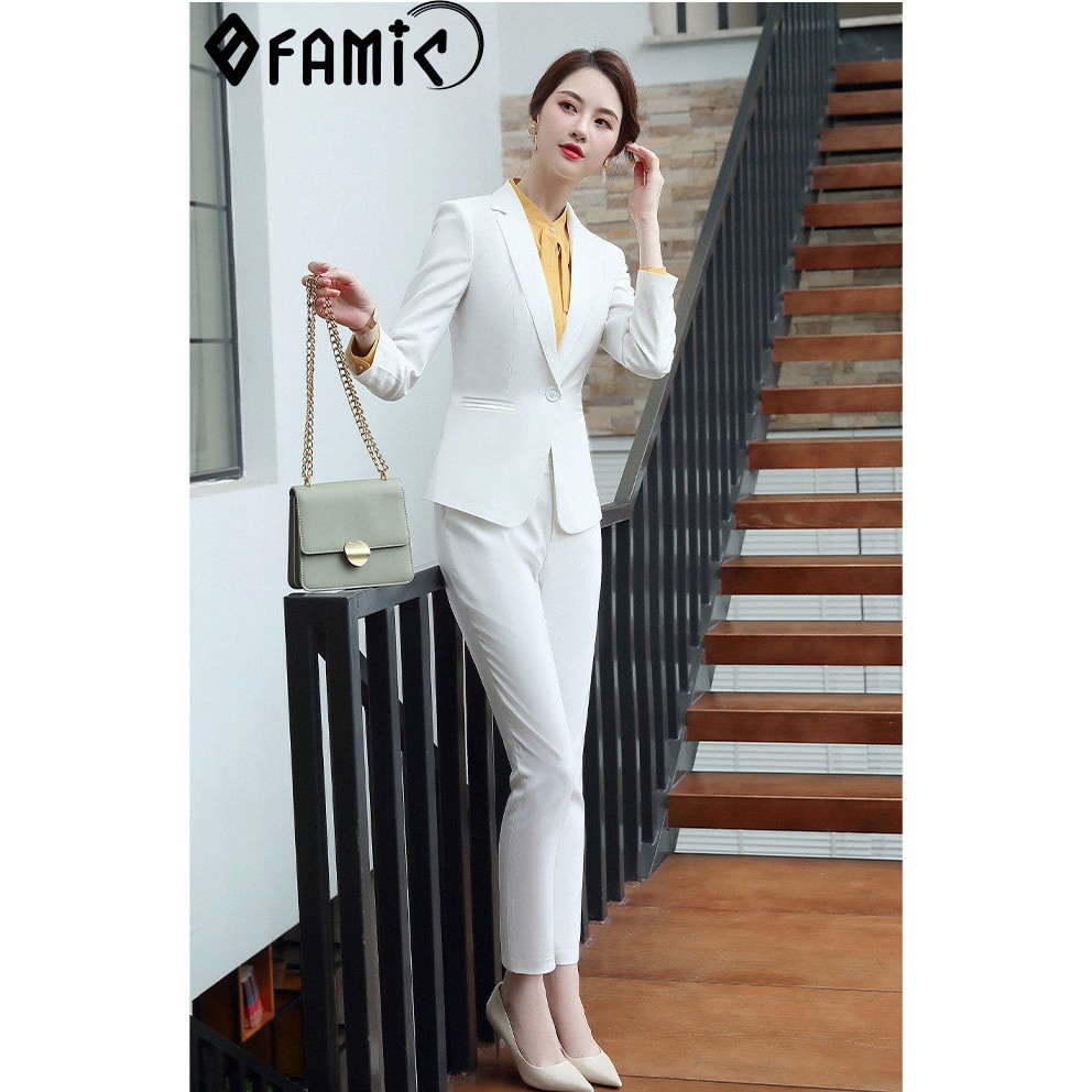 Bộ Vest Nữ ❤️𝑭𝑹𝑬𝑬𝑺𝑯𝑰𝑷❤️ Giảm 5K khi nhập mã [ AO BLASER ] ❤️ Vest Nữ Hàn Quốc Gồm Áo Vest Quần Dài Cá Tính | BigBuy360 - bigbuy360.vn