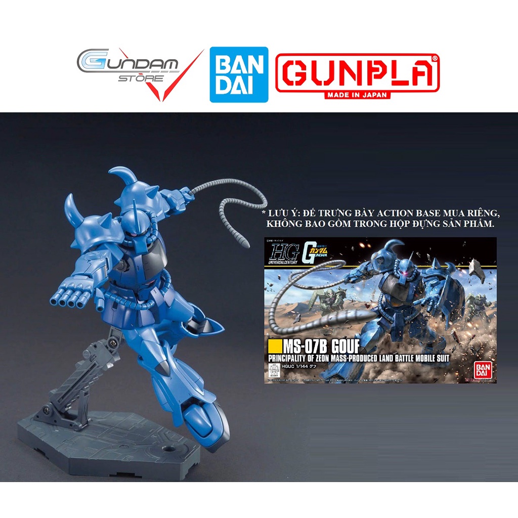 Mô Hình HG Gouf MS-07B Gundam Bandai 1/144 HGUC High Grade Đồ Chơi Lắp Ráp Anime Nhật