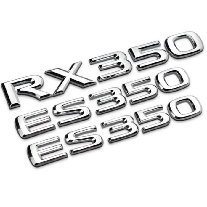 Sản Phẩm Decal tem chữ ES350 inox dán đuôi xe ô tô Lexus G100405 .