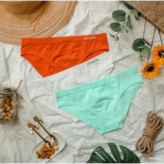 Combo 3 quần lót nữ không viền innies - Form Bikini - BST Tropical Summer - Xanh mint mix Cam đất mix Trắng