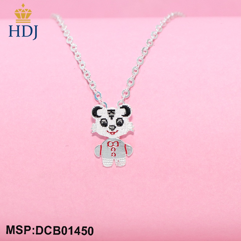 Vòng cổ bạc 925 cho bé mặt hình chú hổ mẫu năm 2022 mới nhất DCB01450 - Trang Sức HDJ