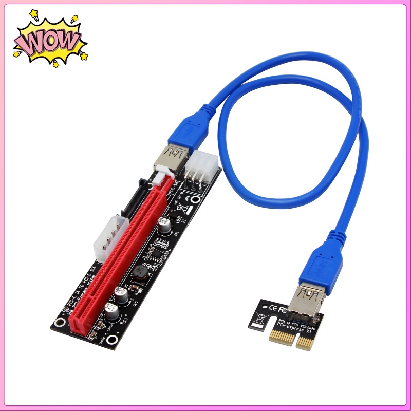 Card Mở Rộng Usb 3.0 Pci-E 1x Sang 16x Cho Lin / Xp / Windows 7 / 8 / 10