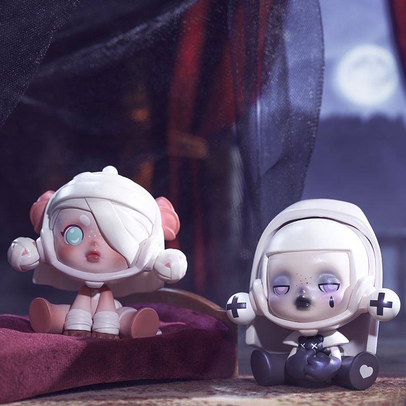 Pop Mart Skullpanda Ancient Castle Mô hình hộp sọ Mart Skullpanda POP MART phong cách cổ điển độc đáo