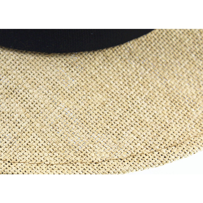 Mũ cói nam nữ Fedora đi biển cao cấp kiểu dáng vành thẳng form cứng