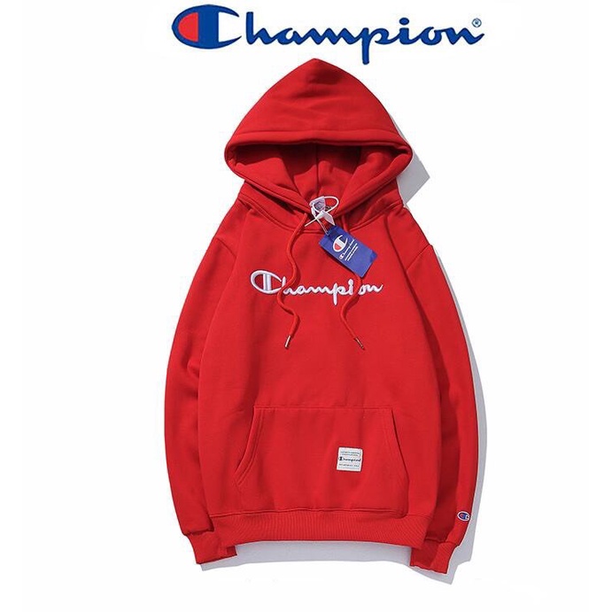 Hoodie Champion nỉ bông chữ thêu nổi cao cấp logo thêu tay Tubee shop