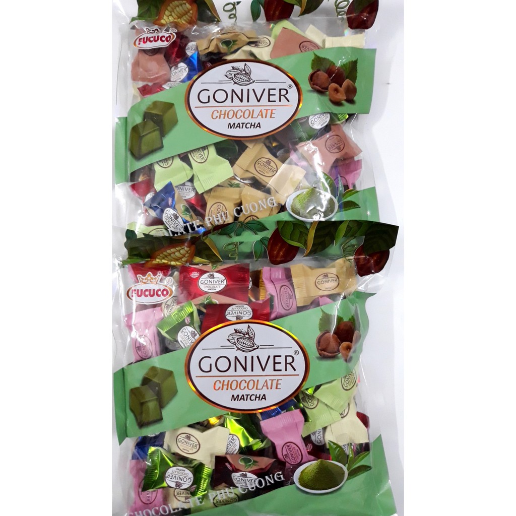 Kẹo Chocolate Matcha GONIVER Phú Cường Túi 320gr