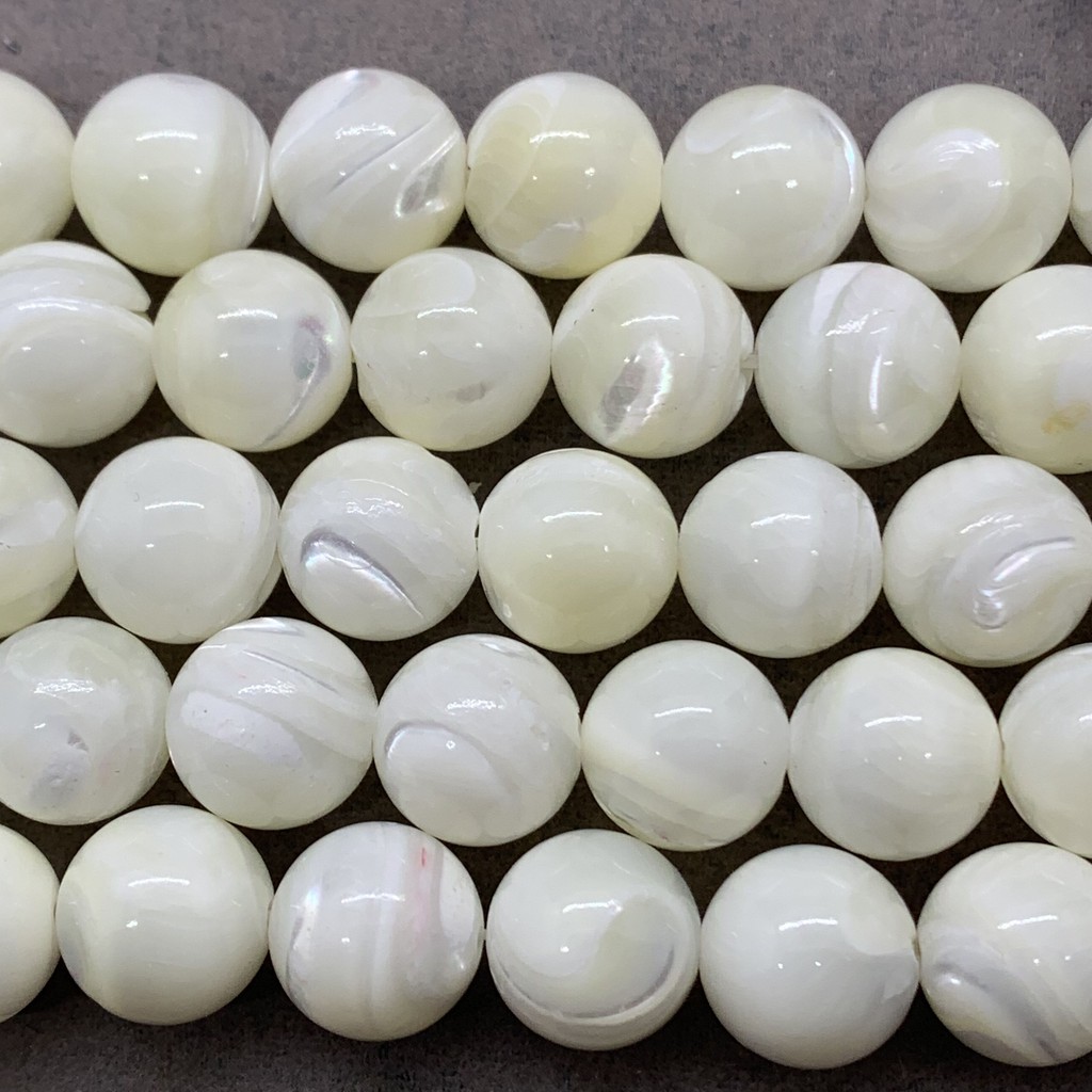 Chuỗi Hạt Ngọc Trai Vỏ Sò Trắng 4-12mm